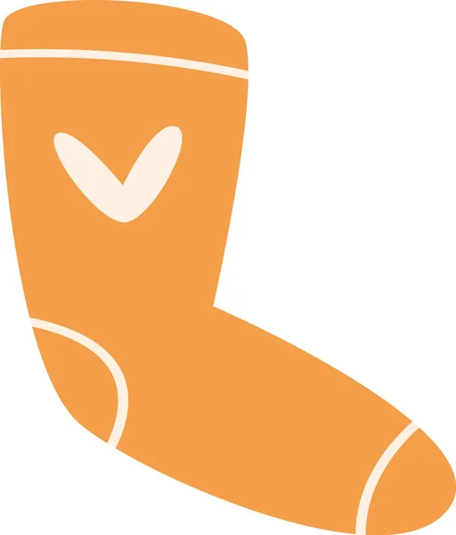 Socke Mit Herz Vektor Illustration — Stockvektor