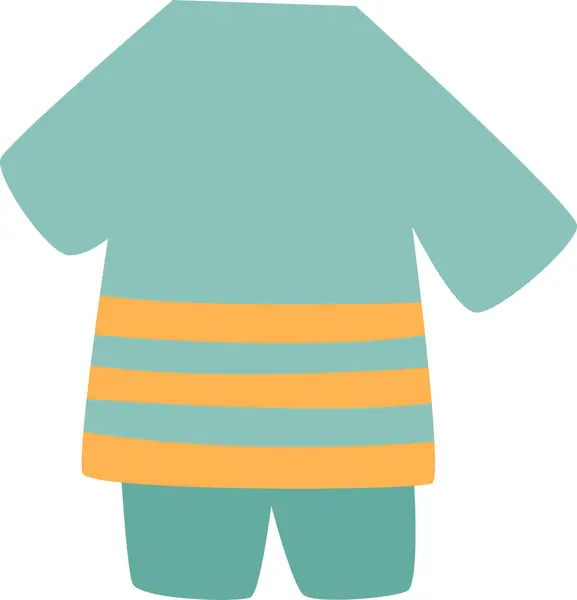 Καλοκαίρι Ενδυμασία Ρούχα Εικονογράφηση Διάνυσμα — Διανυσματικό Αρχείο