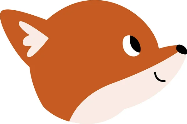 Fox Animale Testa Vettoriale Illustrazione — Vettoriale Stock