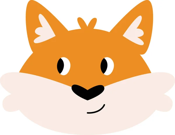 Fox Cabeza Animal Vector Ilustración — Vector de stock