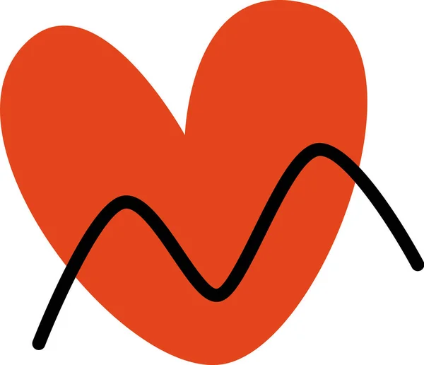 Heart Palpitations Icon Vector Illustration — Stock Vector