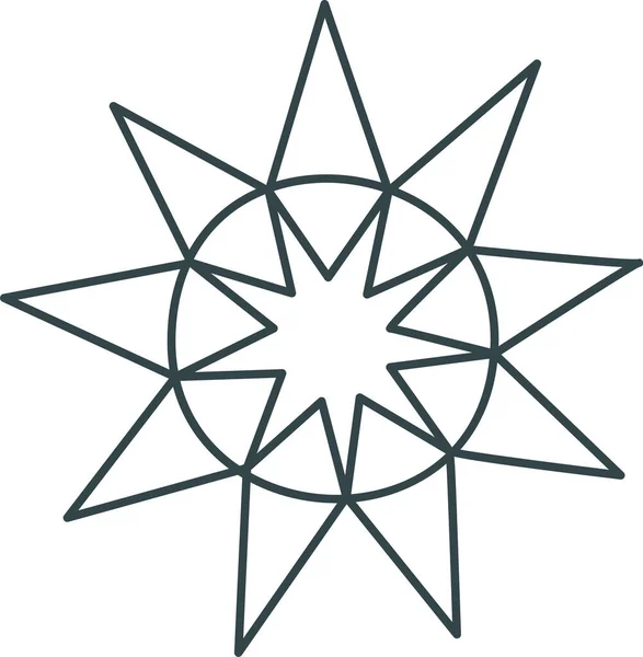 Illustration Vectorielle Étoile Style Scandinave — Image vectorielle