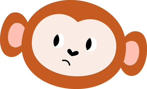 Monkey Animal Head Vector Illustration — Stockový vektor