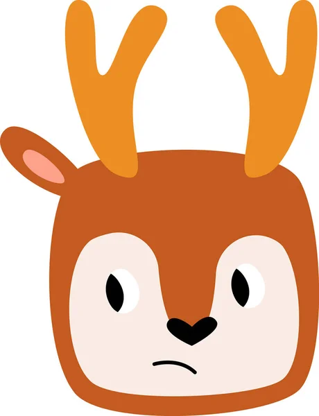 鹿の動物の頭ベクトルイラスト — ストックベクタ