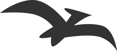 Pterodactyl Dinozor Siluet Vektör İllüstrasyonu