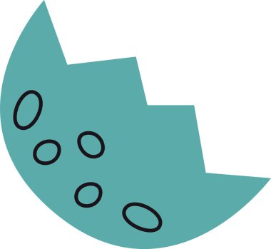 Yumurta Kabuğu Simgesi Vektör İllüstrasyonu