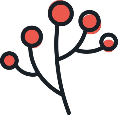 Böğürtlen Vektörü İllüstrasyonlu Şube