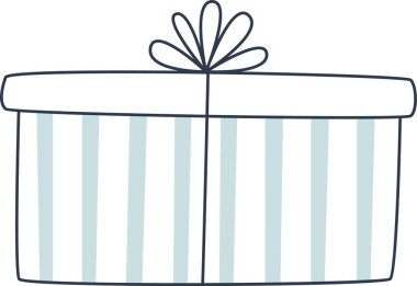 Hediye Kutusu Sunar Bağlı Vektör İllüstrasyonu
