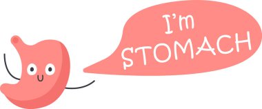 Mide Organı Karakteri Vektör İllüstrasyonu