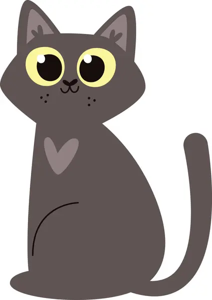 Dibujos Animados Gato Mascota Vector Ilustración — Vector de stock