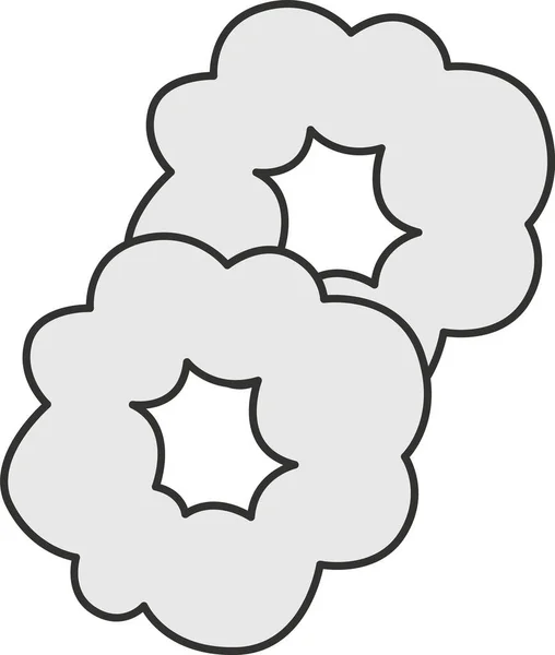 Wolkenringe Icon Vector Illustration — Stockvektor