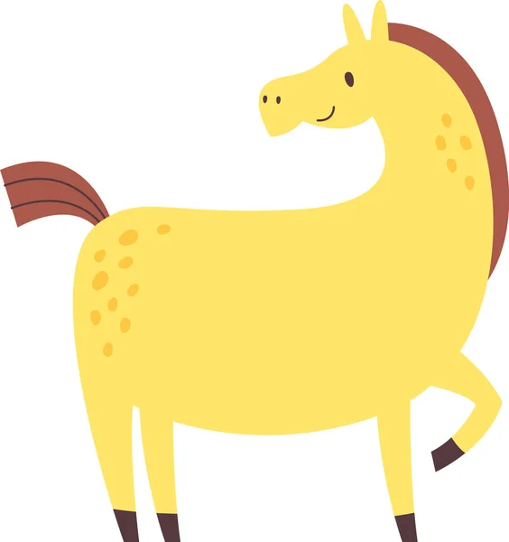 Kinderachtige Horse Animal Vector Illustratie — Stockvector