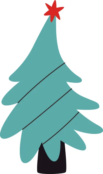Kerstboom Ingericht Vectorillustratie — Stockvector