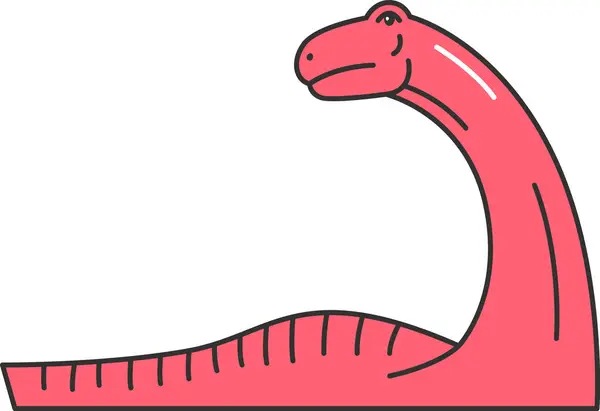 Dinosaurie Djur Doodle Vektor Illustration — Stock vektor