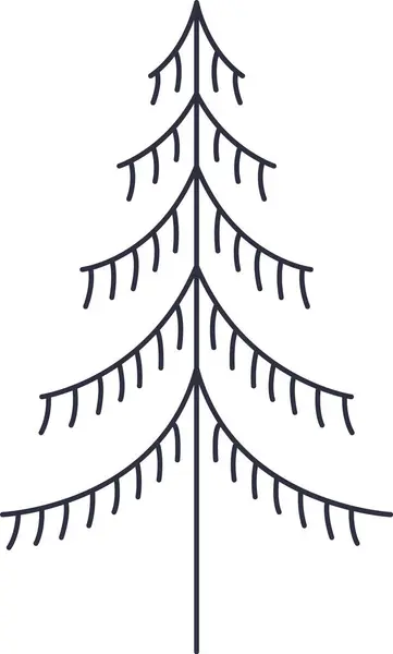 圣诞树系带摘要向量图解 — 图库矢量图片