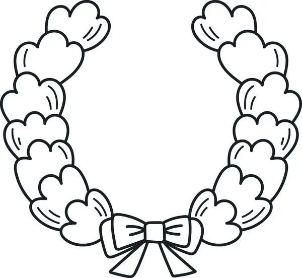 Illustration Vectorielle Couronne Cercle Floral Noël — Image vectorielle