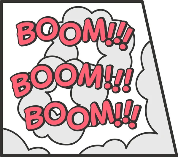 Autocollant Boom Explosion Pop Comic Illustration Vectorielle — Image vectorielle