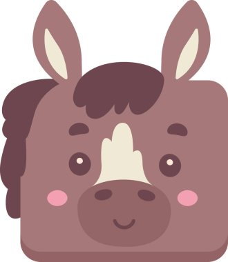 At Meydanı Yüz Vektörü İllüstrasyonu