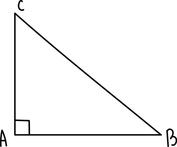 그려진 기하학 삼각형 그래프 일러스트레이션 — 스톡 벡터