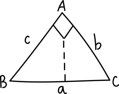 Çizilmiş Geometrik Üçgen Grafik Vektörü Çizimi