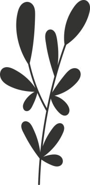 Yaprak Branşı Çizim Vektörü İllüstrasyonu