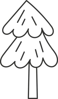 FireTree Doodle Vektör İllüstrasyonu