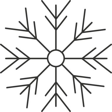 Kar Tanesi Çizgili Doodle Vektör İllüstrasyonu