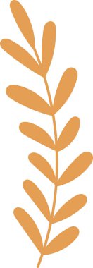 Yaprak Branşı Çizim Vektörü İllüstrasyonu