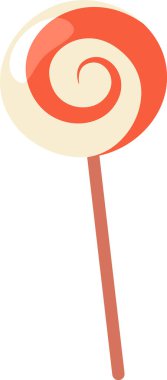 Lolipop Şeker Mum Vektörü İllüstrasyonu