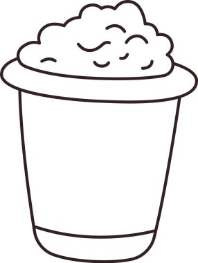 Kokteyl Vektörü İllüstrasyonlu Kağıt Kupa