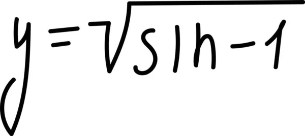 Desenhado Matemática Fórmula Vetor Ilustração — Vetor de Stock