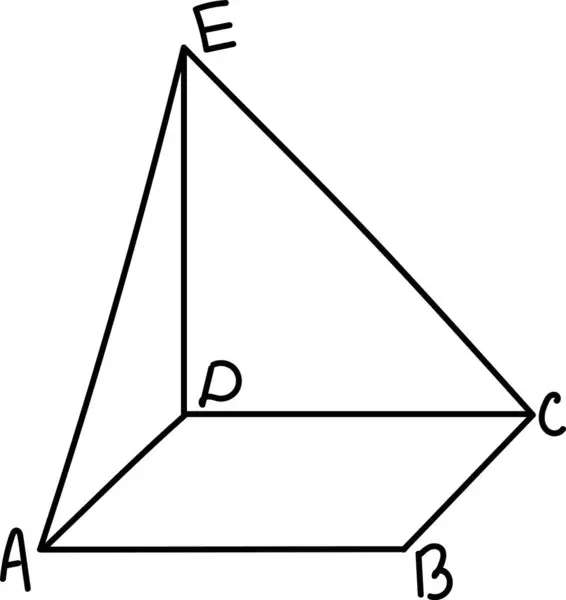 Drawn Geometric Triangle Graph Vector Illustration — Stock Vector