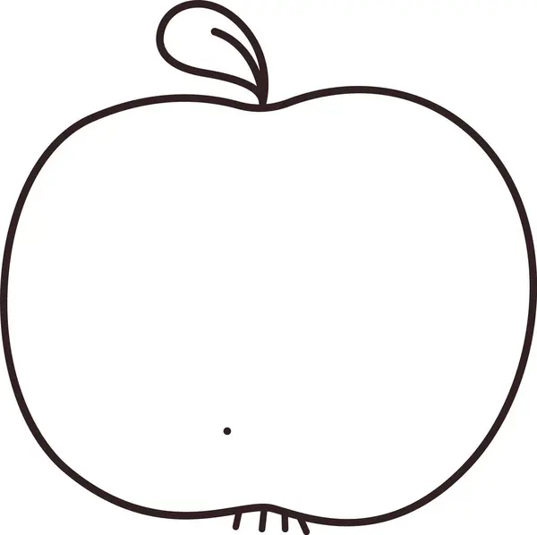 Ilustração Vetor Doodle Fruta Maçã — Vetor de Stock
