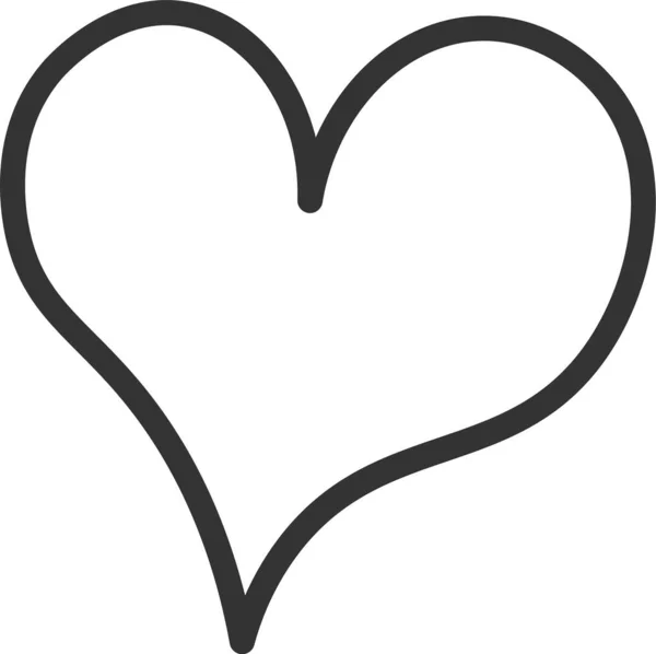 Illustration Vectorielle Doublée Forme Coeur — Image vectorielle