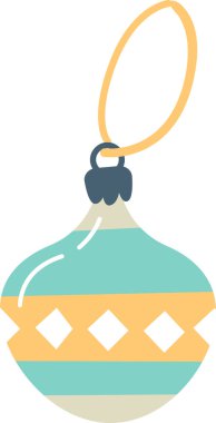 Noel Dekorasyonu Oyuncak Vektörü İllüstrasyonu