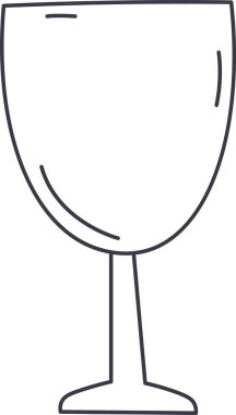 Lined Glass Cup Vektör İllüstrasyonu