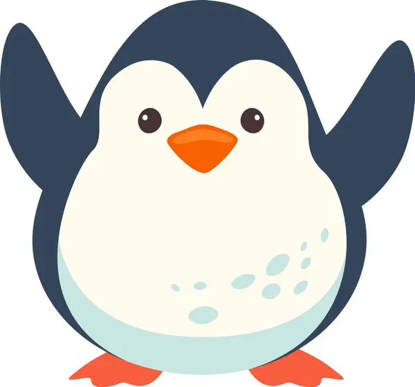 Векторная Иллюстрация Пингвинов Арктики — стоковый вектор