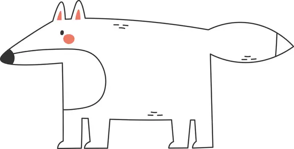 Vektorová Ilustrace Obrysu Psa — Stockový vektor