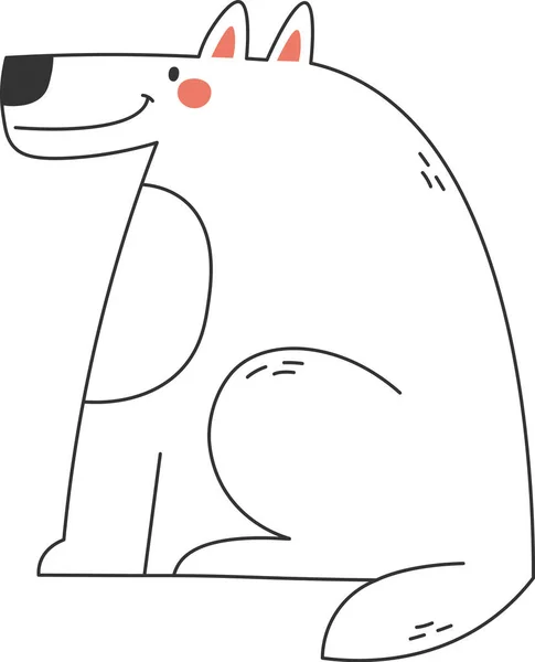 Wolf Animal Outline Vector Illustratie — Stockvector