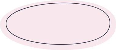 Oval Pamuk Mendil Vektör İllüstrasyonu