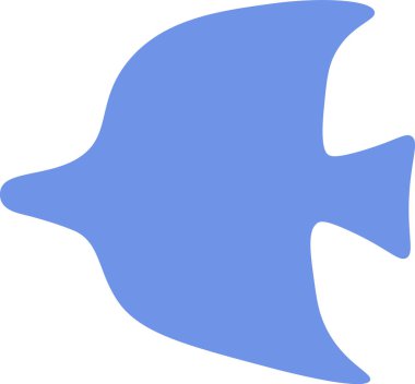 Deniz Balığı Silüeti Vektör İllüstrasyonu