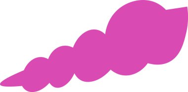 Deniz kabuğu Silueti Simge Vektör İllüstrasyonu