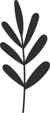 Yaprak Branşı Çizim Vektörü İllüstrasyonu