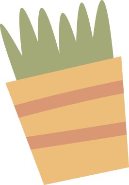 Çiçek Vektörü Resimli Ot