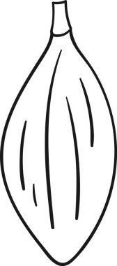 Kuru Erik Lendeli Vektör İllüstrasyonu