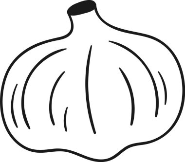 Sarımsaklı Sebze Katmanlı Vektör İllüstrasyonu