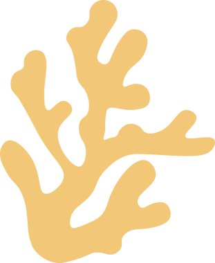 Yosun Bitkisi Siluet Vektör İllüstrasyonu