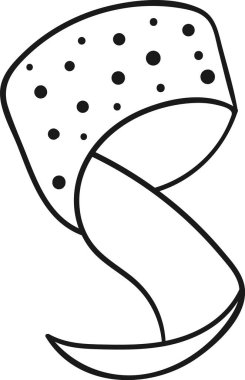 Limon Kabuğu Çizgili Vektör İllüstrasyonu