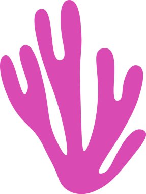 Yosun Bitkisi Siluet Vektör İllüstrasyonu