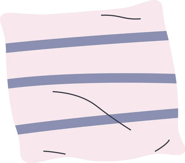 Striped Pillow Icon Vector Illustration — Stock Vector